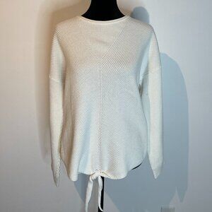 Lucky Brand White Tie Front Sweater size Medium